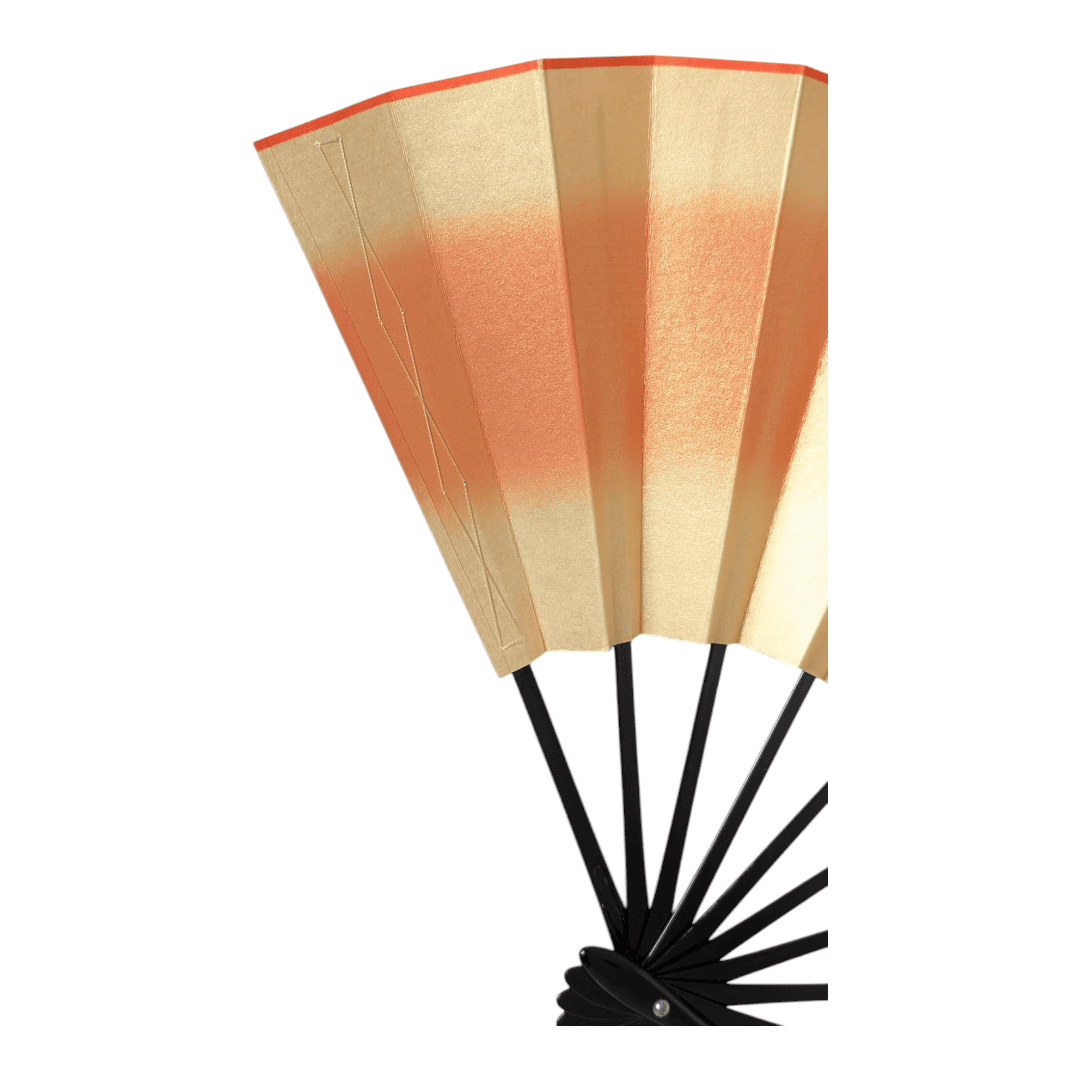 Vintage Mai-Ougi japanischer Handfächer Tanzfächer Sonnenaufgang