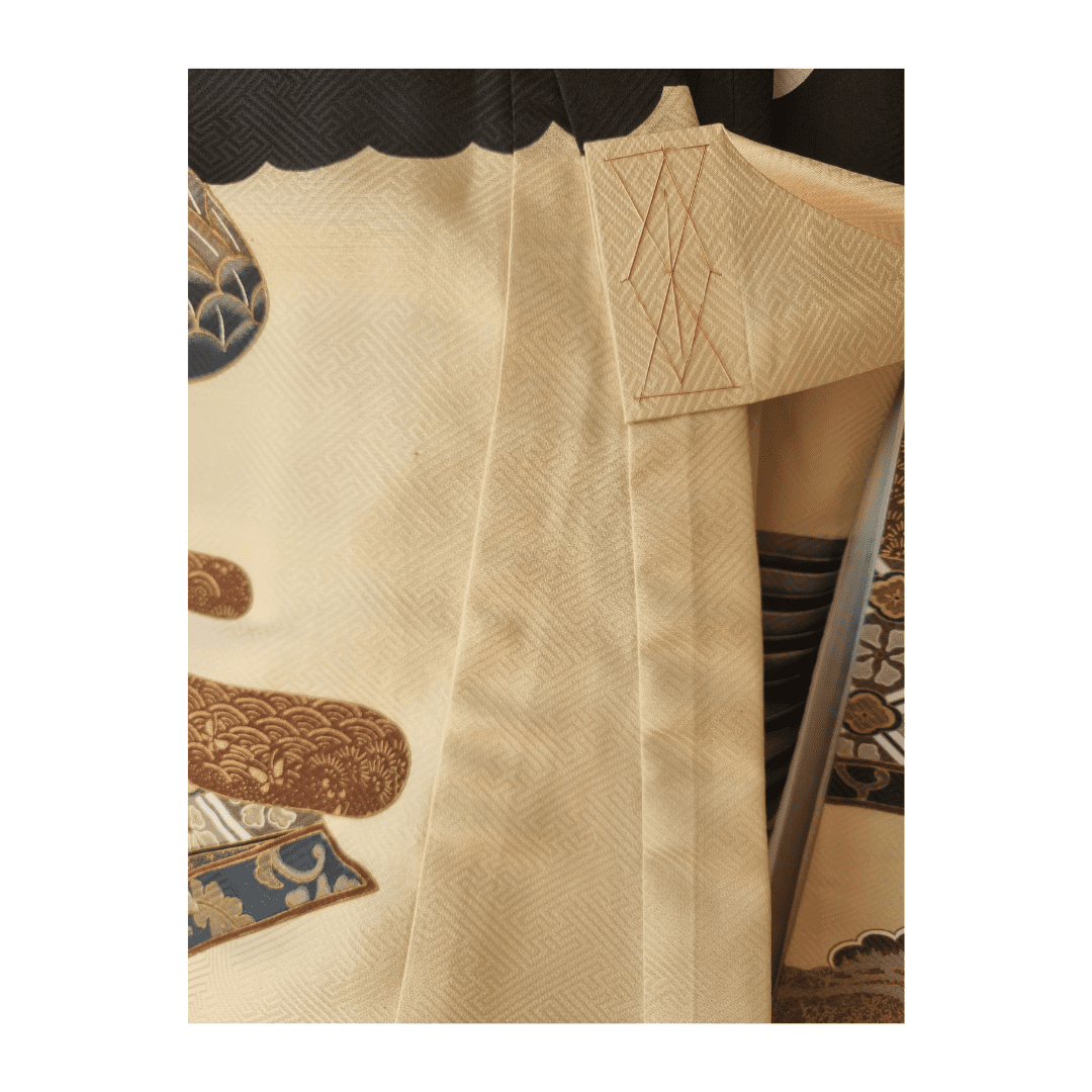 Vintage Furisode Kimono Kinder Set Adler 116 und 122