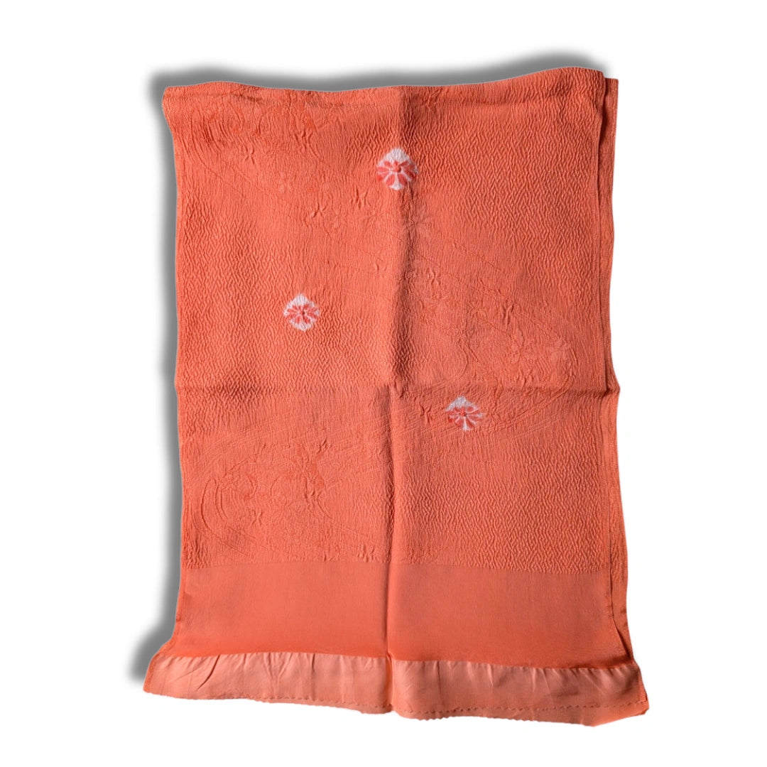 Obiage aus Seide in Koralle Shibori