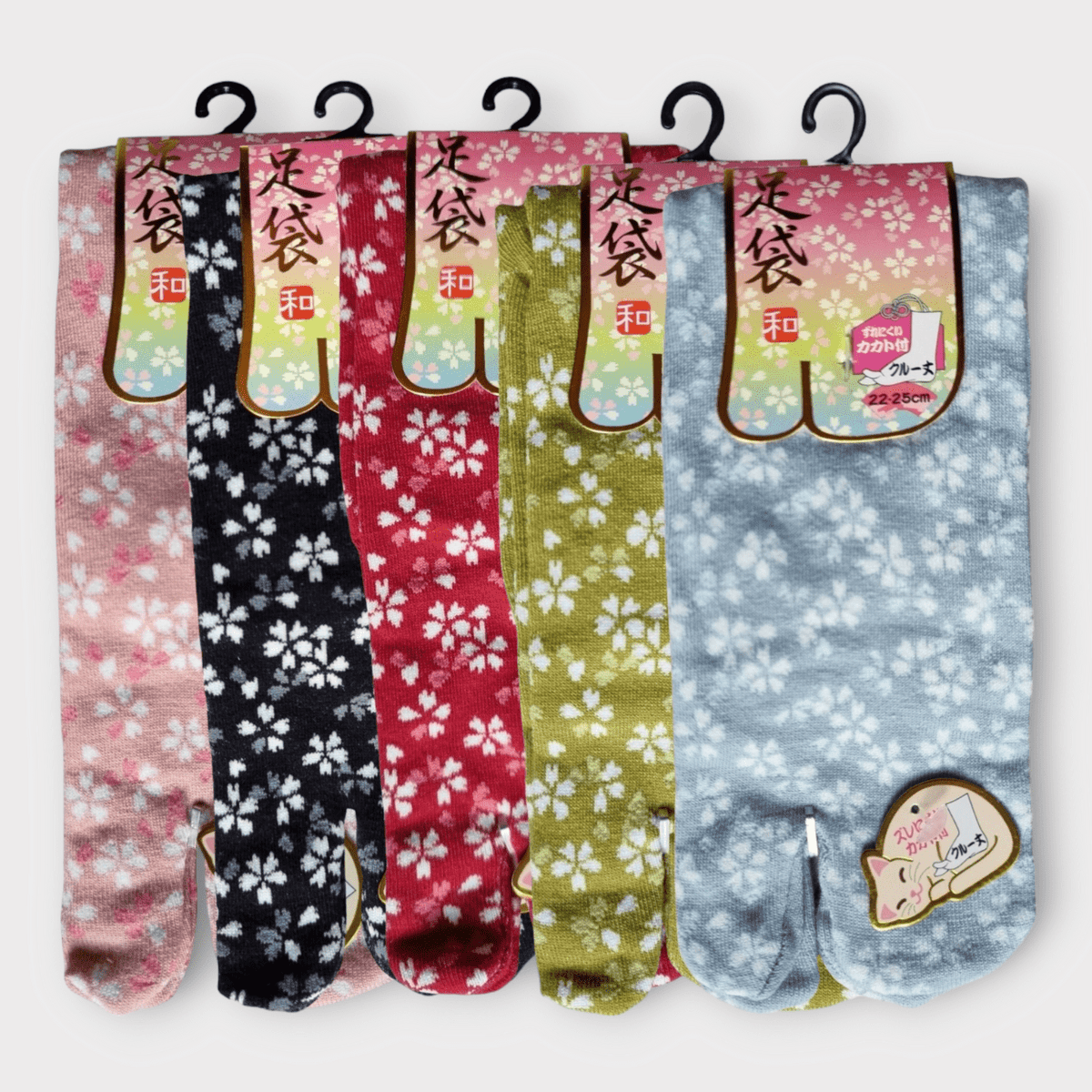 Lange Tabi Socken Zehensocken Sakura 36-39