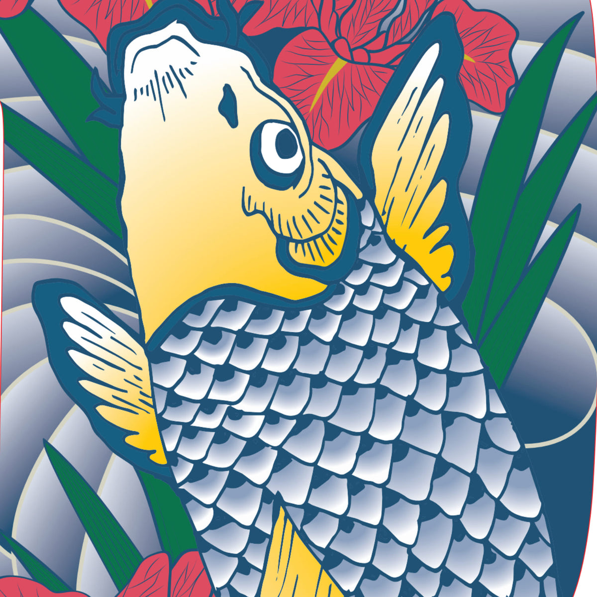 Koinobori Tattoo Koi Größe M #farbe_Tattoo Koi