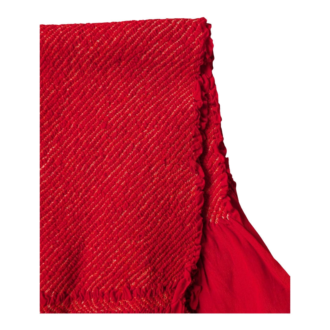 Vintage Obiage Shibori Rot