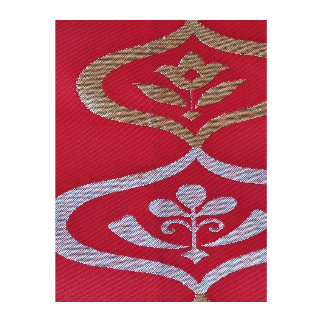 Vintage Hiraki shitate Nagoya Obi Rot Blumen