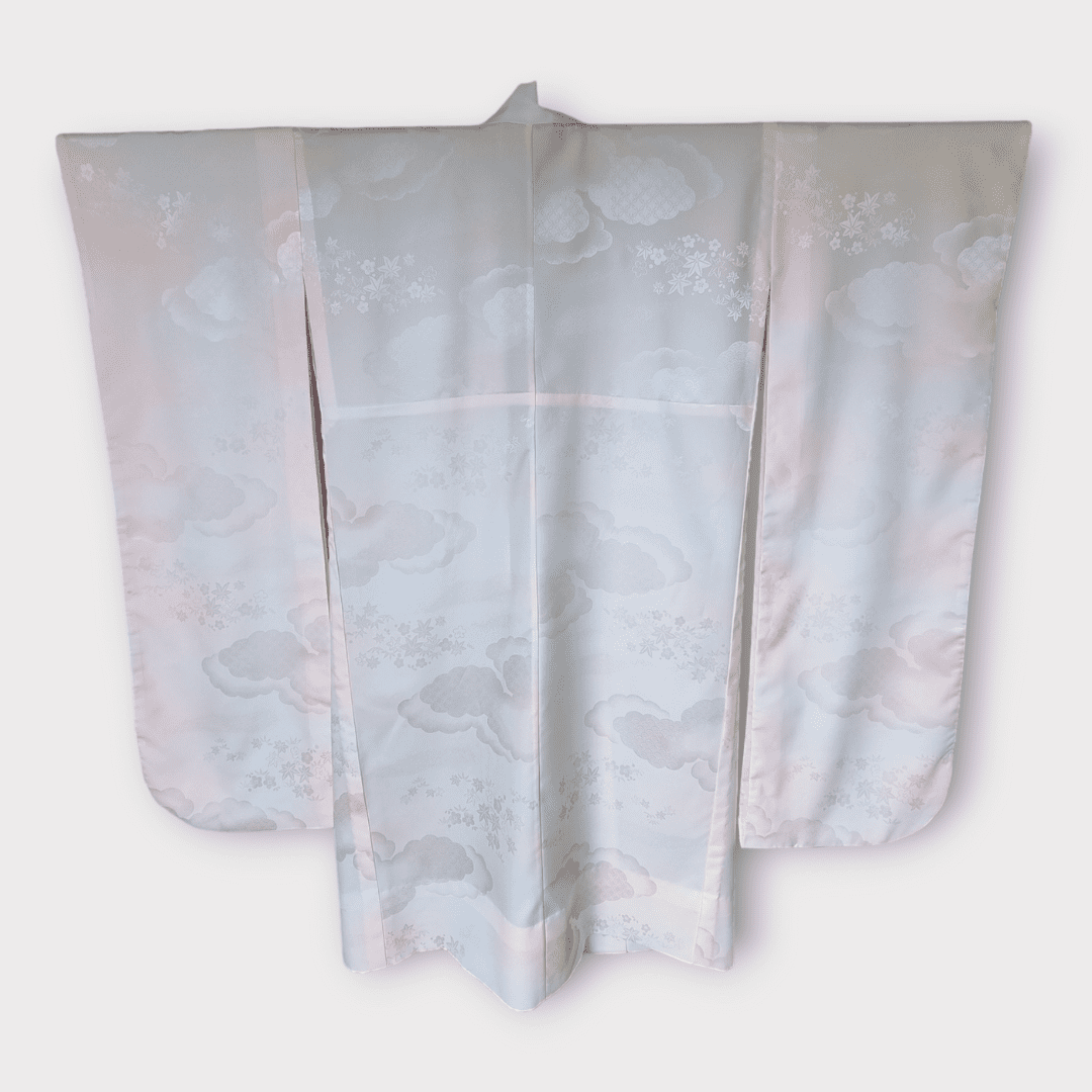 Vintage Naga-Juban Furisode Unterkimono Kumotori
