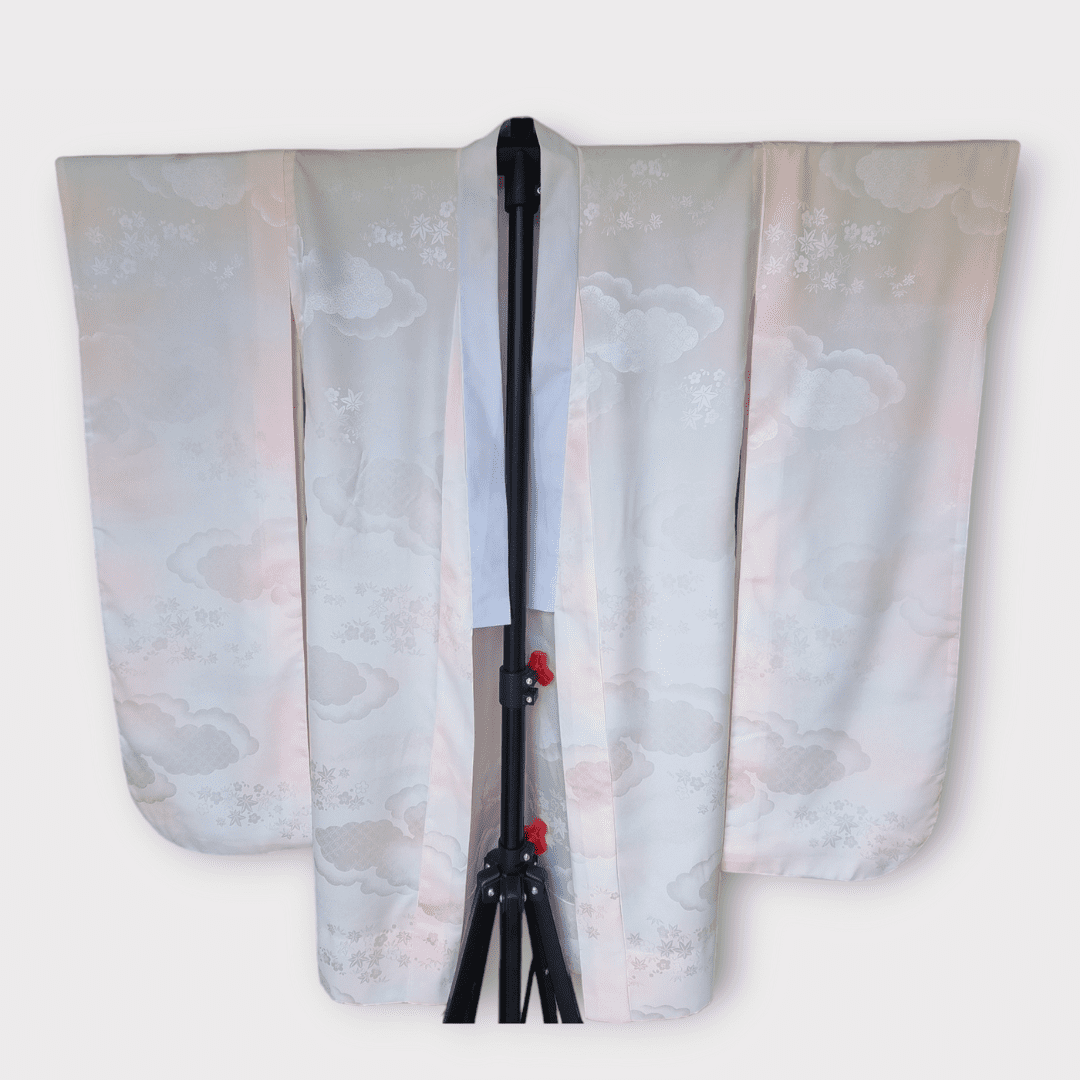 Vintage Naga-Juban Furisode Unterkimono Kumotori