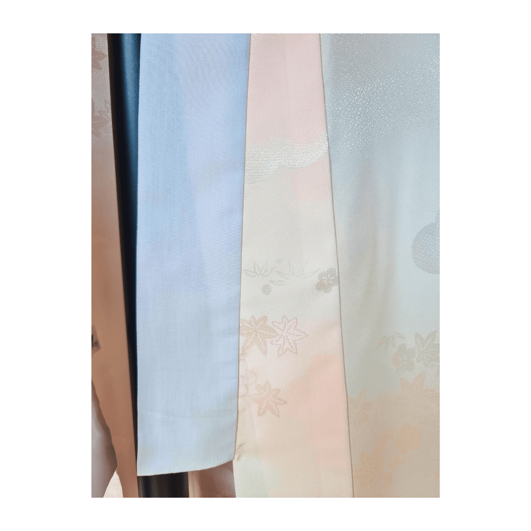 Vintage Naga-Juban Furisode Unterkimono Kumotori