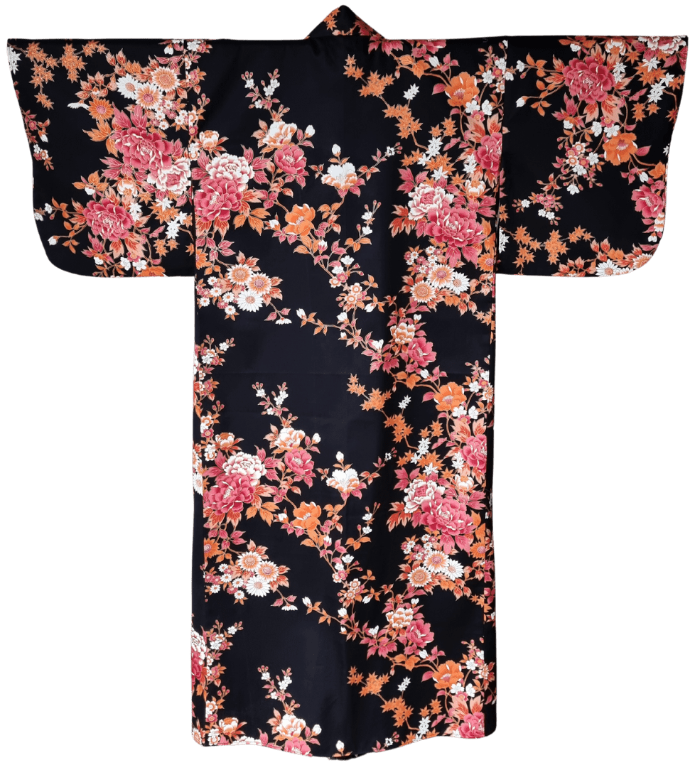 Damen Yukata Pfingstrosen und Kirschblüten