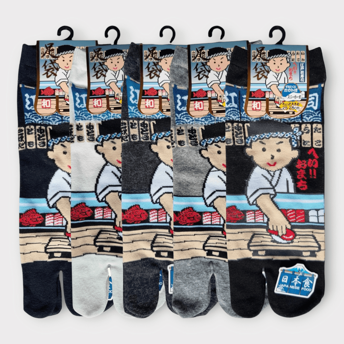 Kurze Tabi Socken Zehensocken Sushi-Koch 39-43