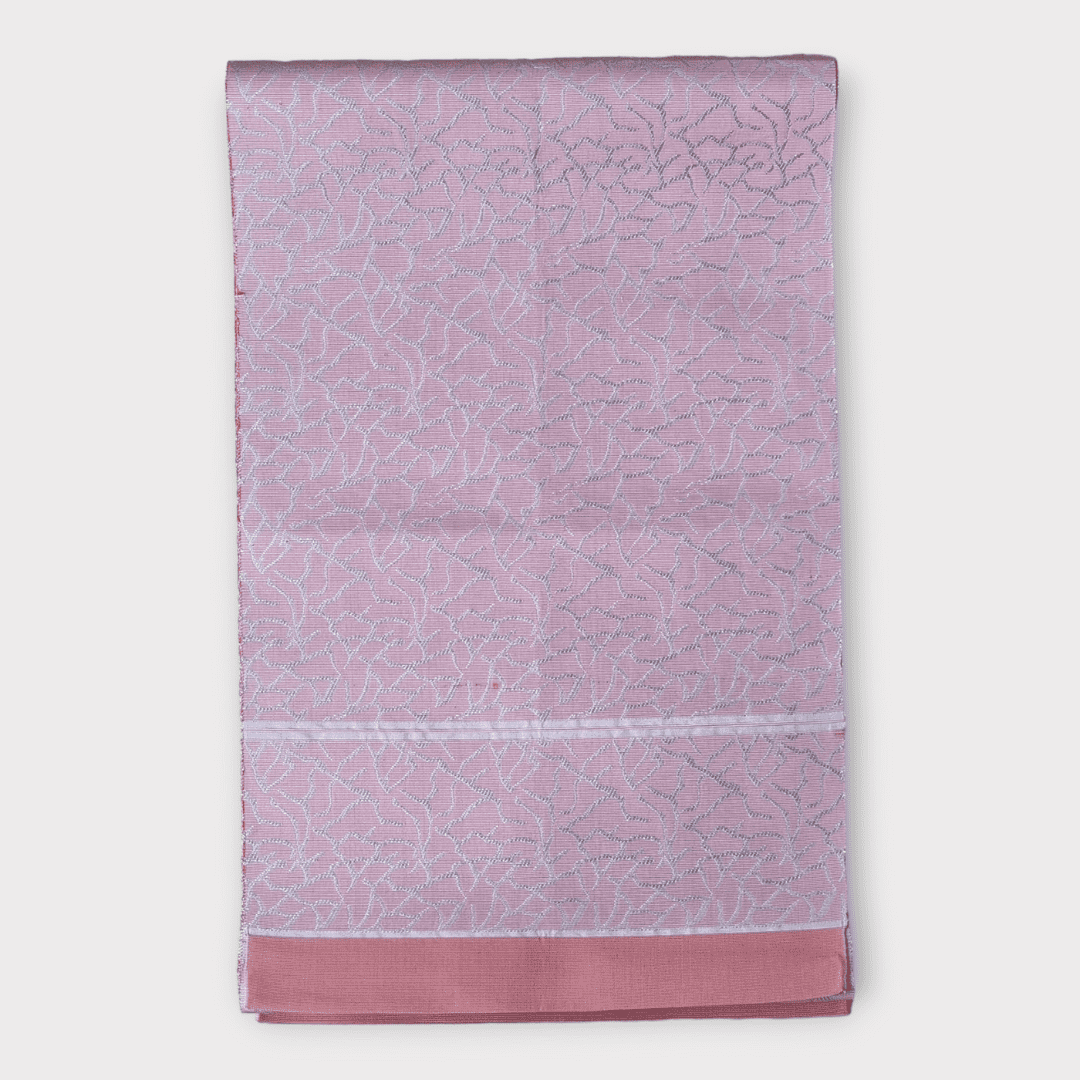 Vintage Hitoe-Obi Rosa / Silber
