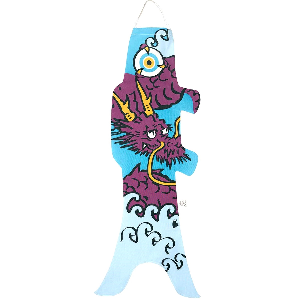 Koinobori Pop Art Drache lila Größe S #farbe_Drache lila