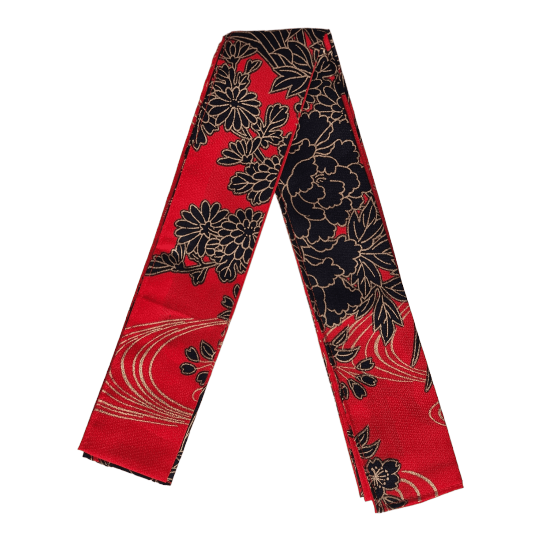 Plus Size Yukata Kawa Rot inkl. Obi #farbe_Rot
