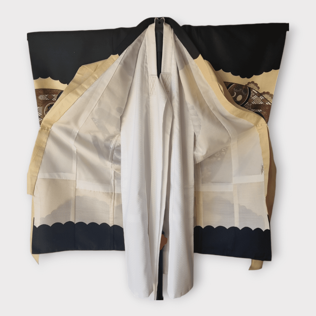 Vintage Furisode Kimono Kinder Set Adler 116 und 122