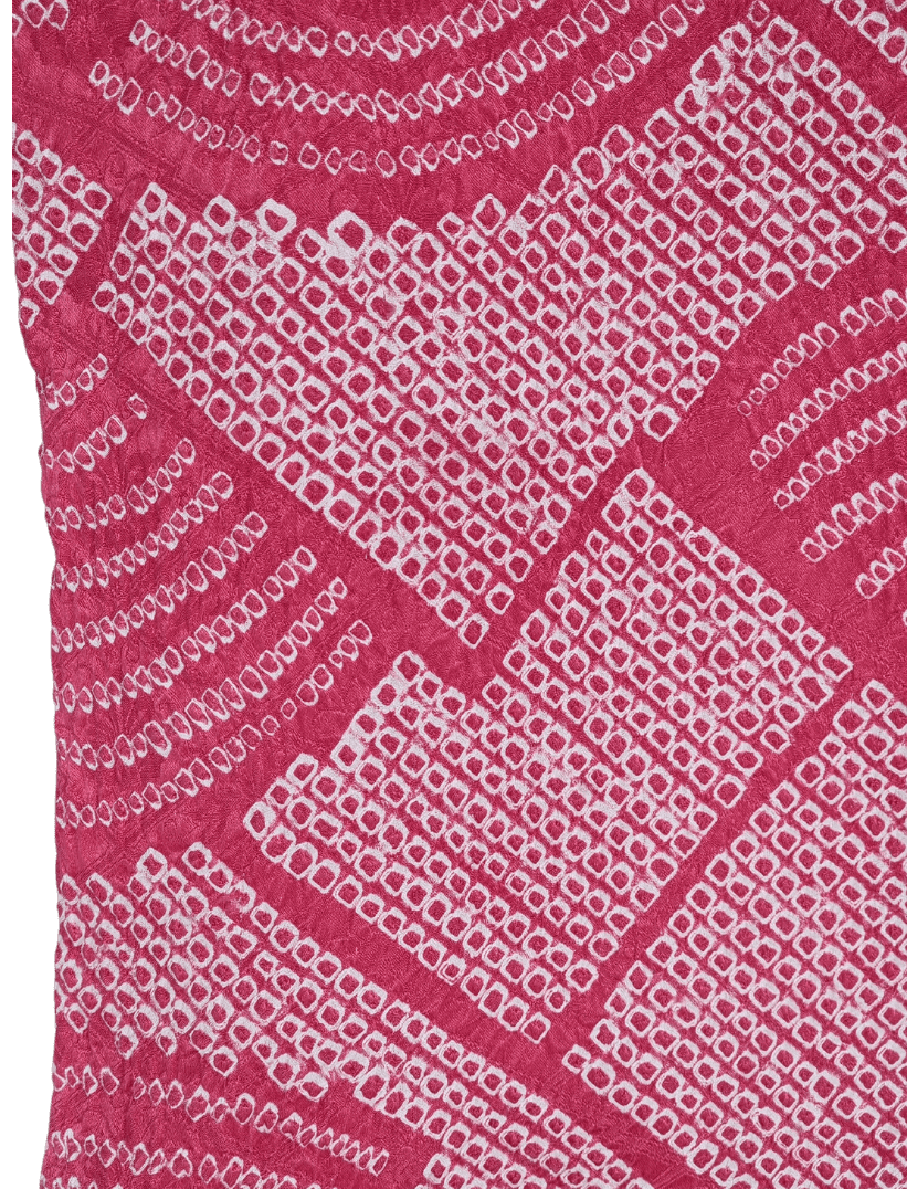 Vintage Haori Damen Shibori rot Higaki Seigaiha