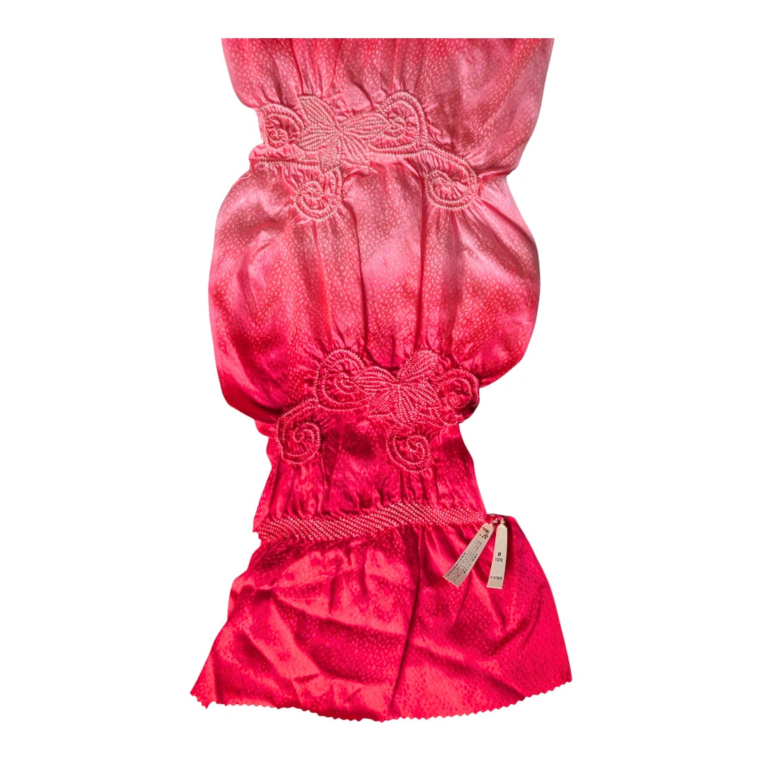 Obiage aus Seide Pink Shibori ungetragen