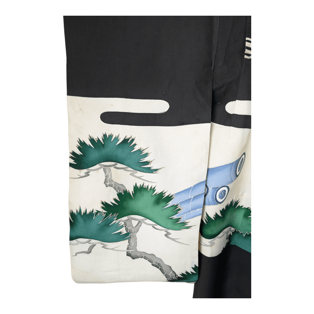 Vintage Furisode Kimono Kinder Shachihoko Gr. 92 - 116