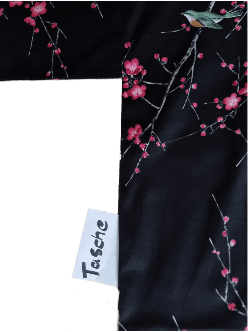 Haori / Hanten Damen Pflaumenblüte schwarz #farbe_Schwarz