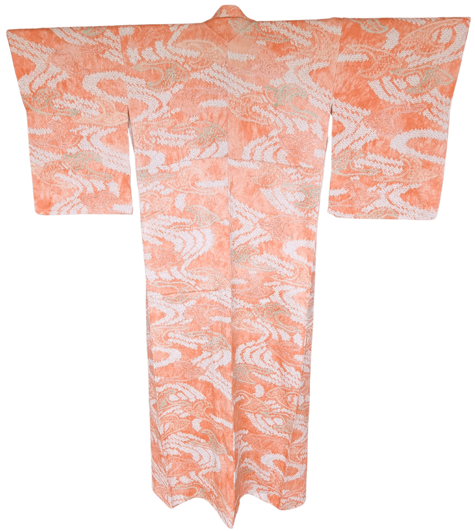 Vintage Komon Kimono Damen Shibori