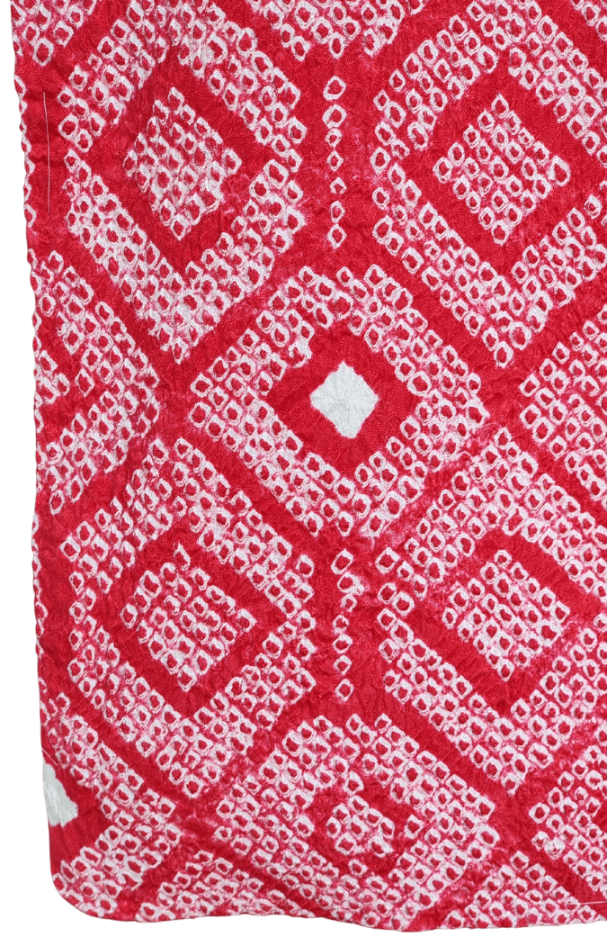 Vintage Haori Damen Shibori rot Kuginuki Tsunagi