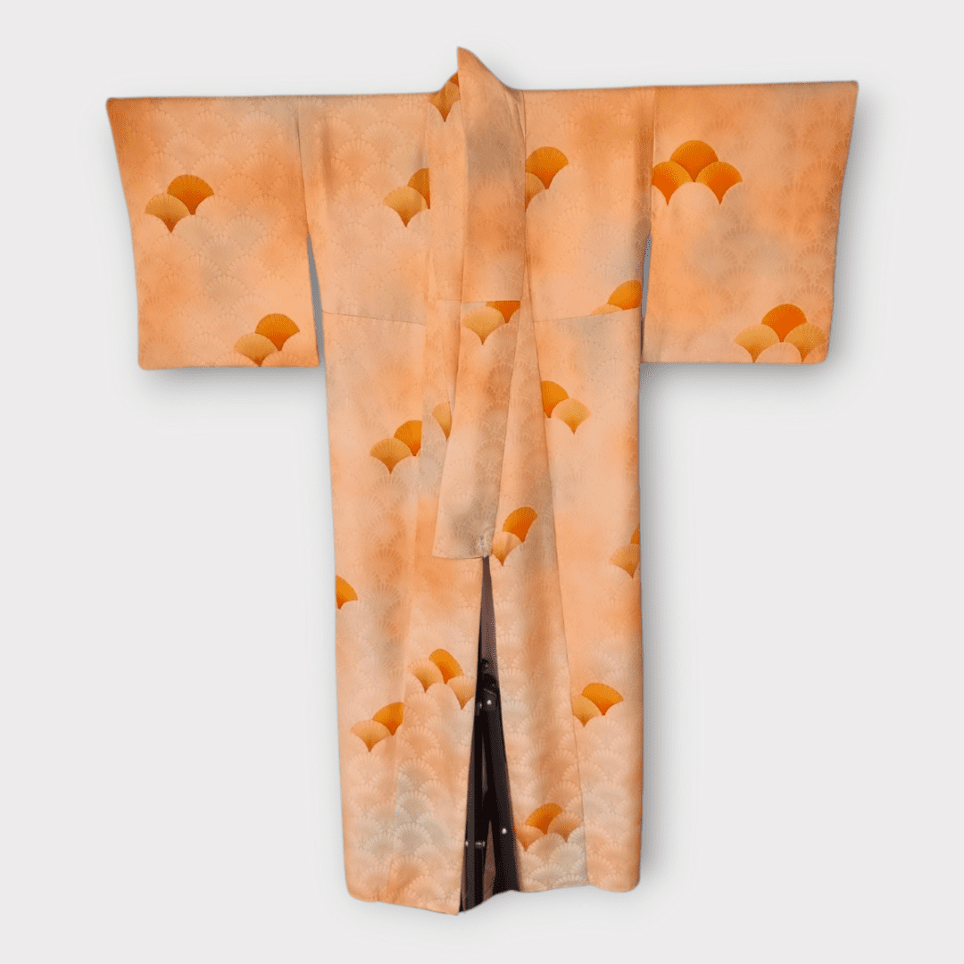 Vintage Komon Kimono Damen Pfau
