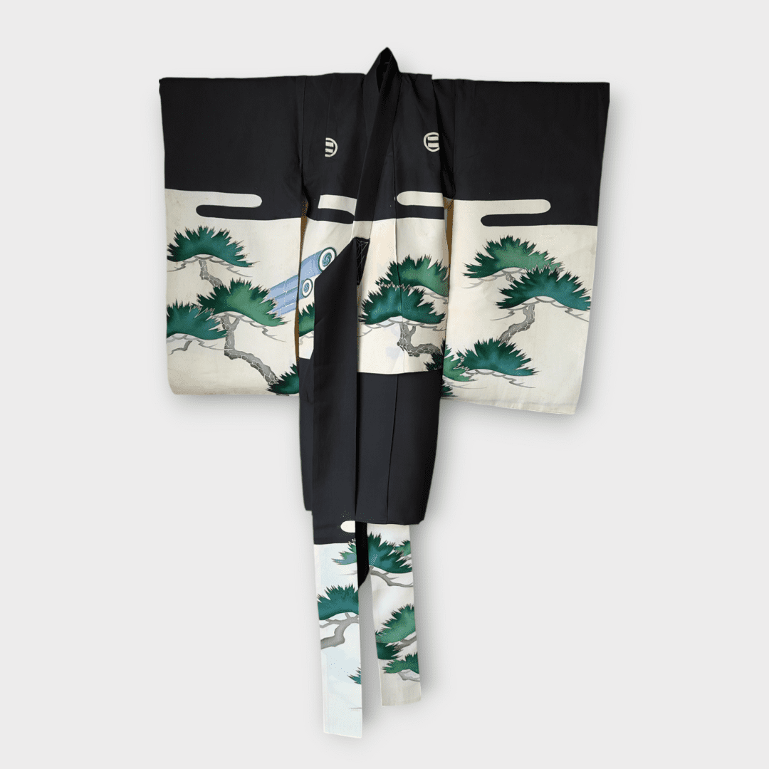 Vintage Furisode Kimono Kinder Shachihoko Gr. 92 - 116