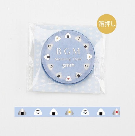 BGM Washi Tape Rolle in blau mit Onigiri #farbe_Onigiri