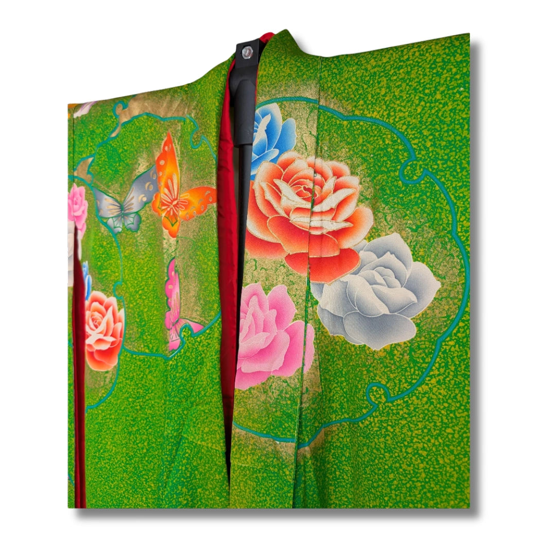 Vintage Kakeshita – Hochzeits-Unterkimono in grün