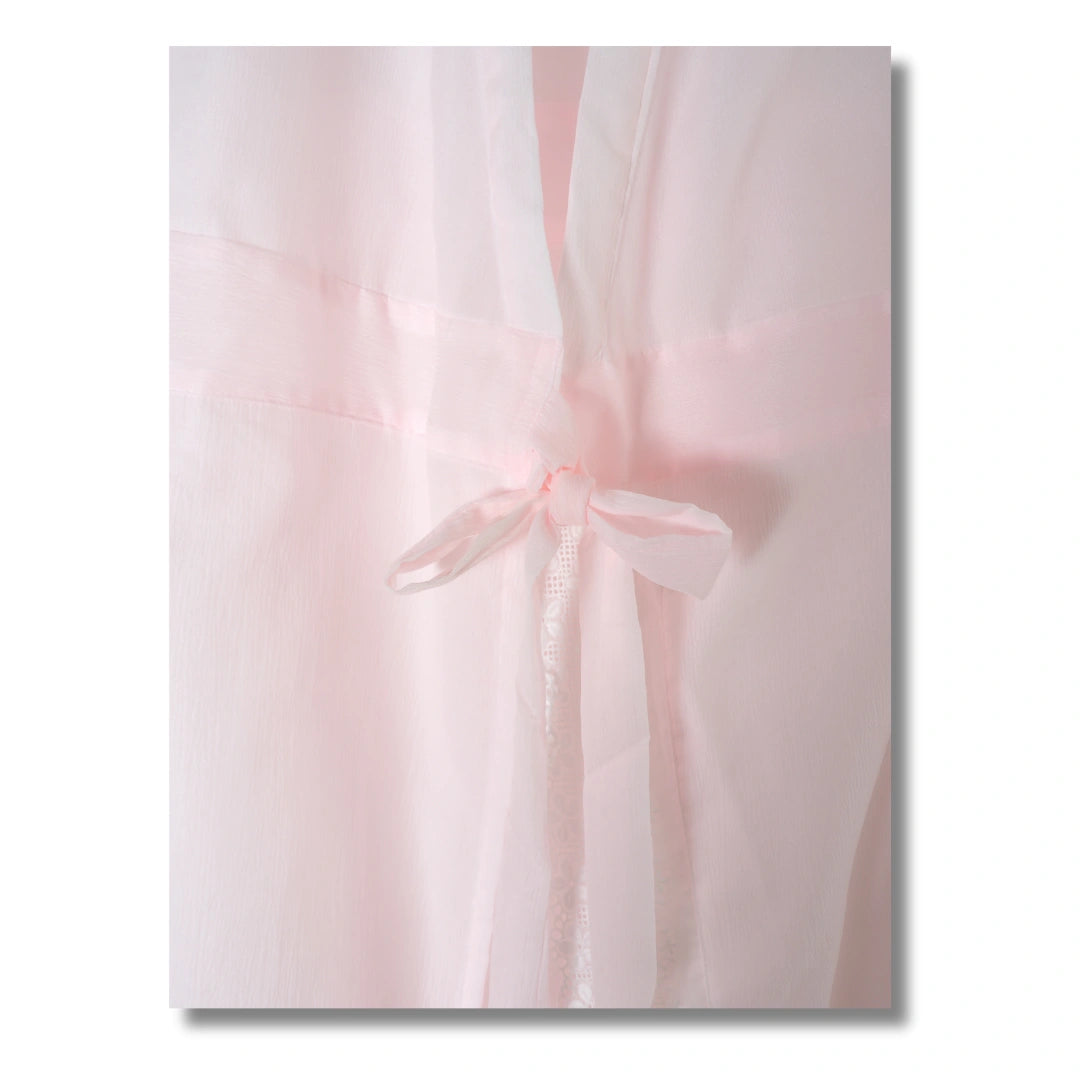 Surippu Unterkleid rosa mit Gazefutter & Spitze Gr. L