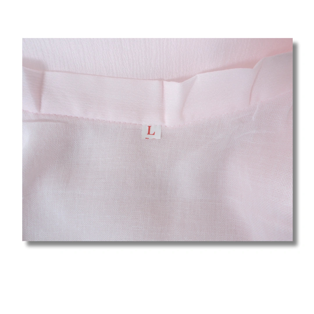 Surippu Unterkleid rosa mit Gazefutter & Spitze Gr. L