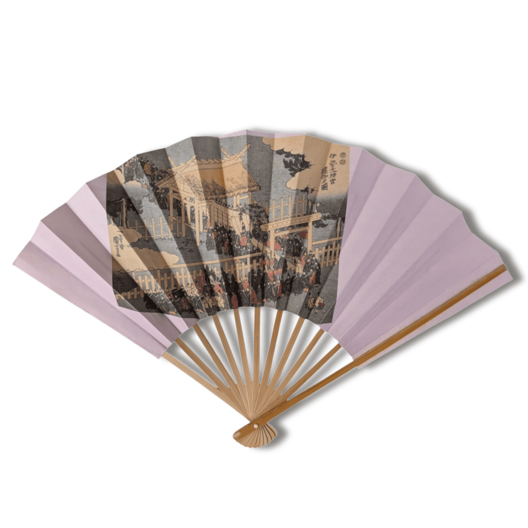 Vintage japanischer Sensu Handfächer Ukiyo-e