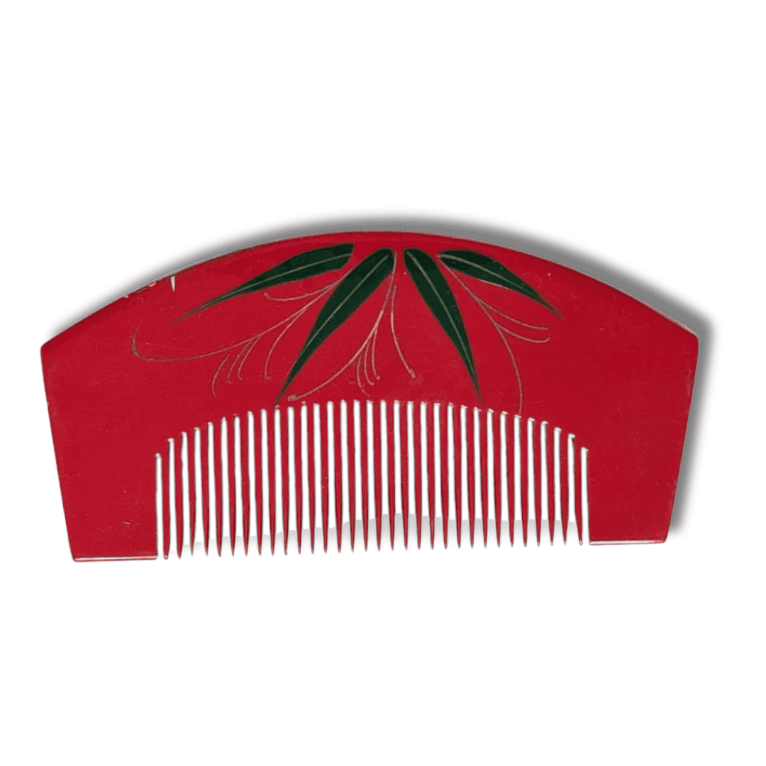 Vintage Kanzashi Haarkamm Kürbis