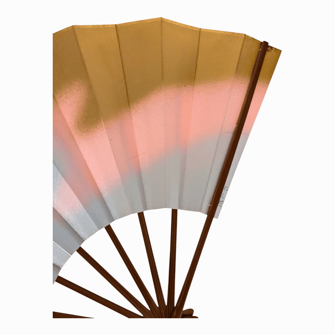 Vintage Mai-Ougi japanischer Handfächer Tanzfächer Sonnenaufgang