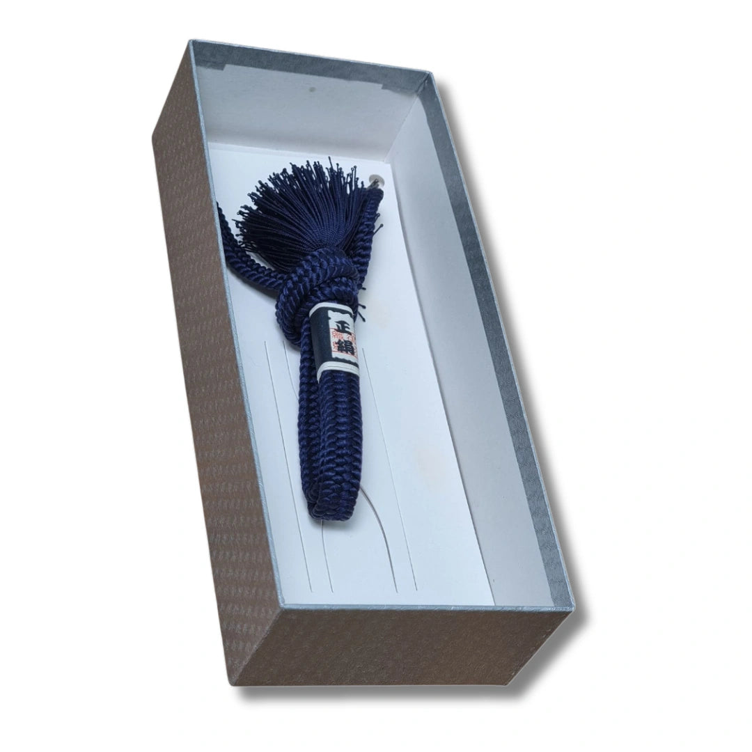Haori Himo für Herren Blau ungetragen