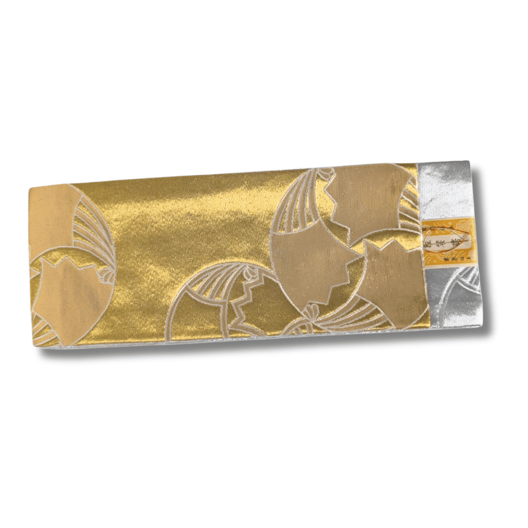 ungetragen: Vintage Mai-Obi / Tanz-Obi Gold / Silber