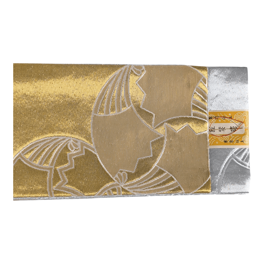 ungetragen: Vintage Mai-Obi / Tanz-Obi Gold / Silber