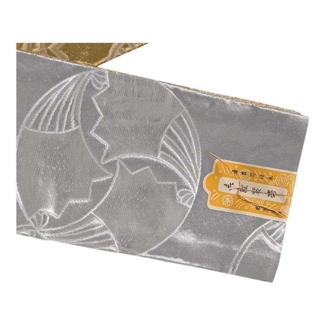 ungetragen: Vintage Mai-Obi / Tanz-Obi Gold / Silber