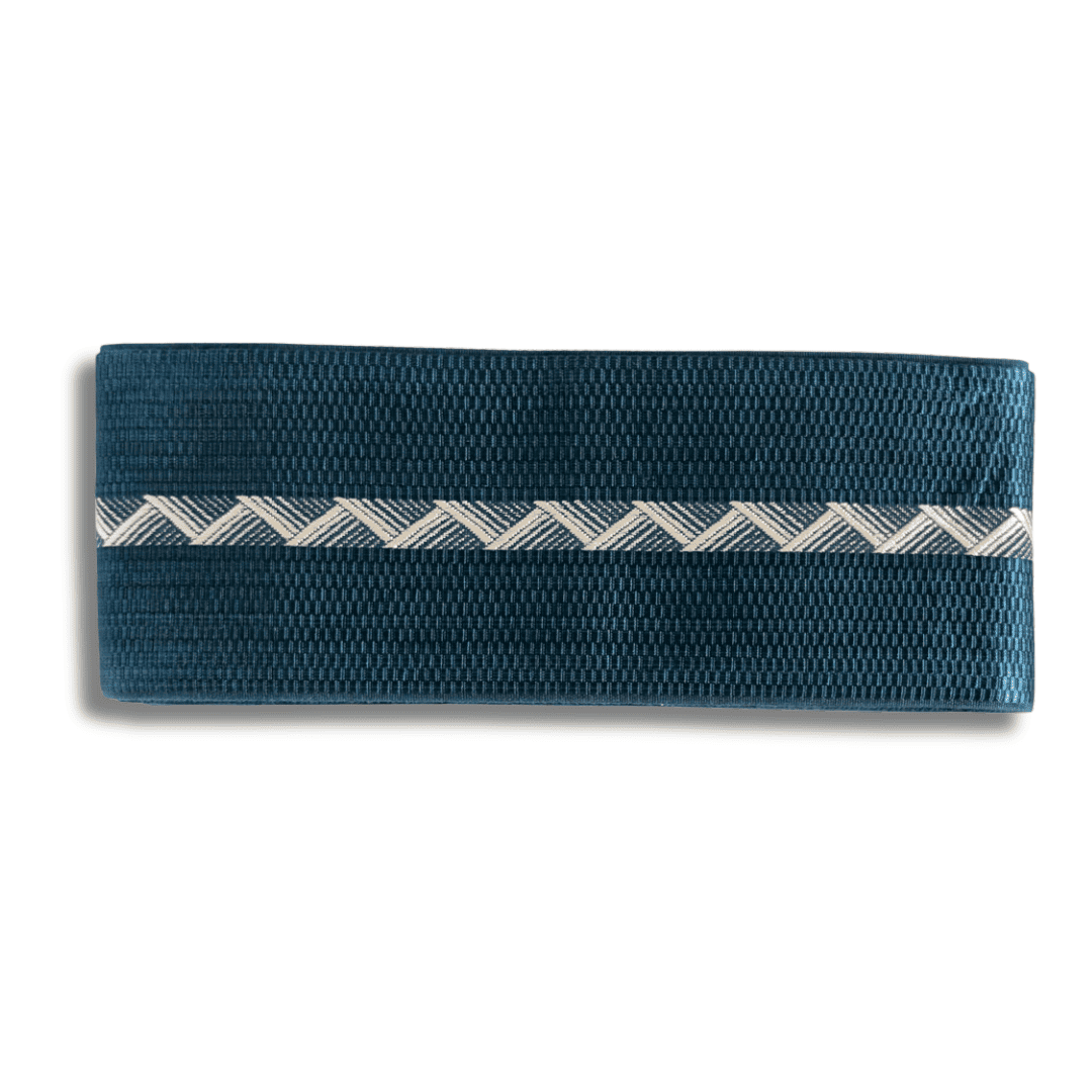 Vintage Hakata Kaku-Obi tiefblau