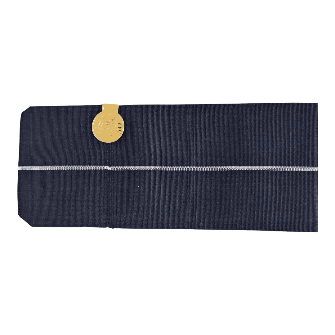 Vintage Hakata Kaku-Obi blau ungetragen