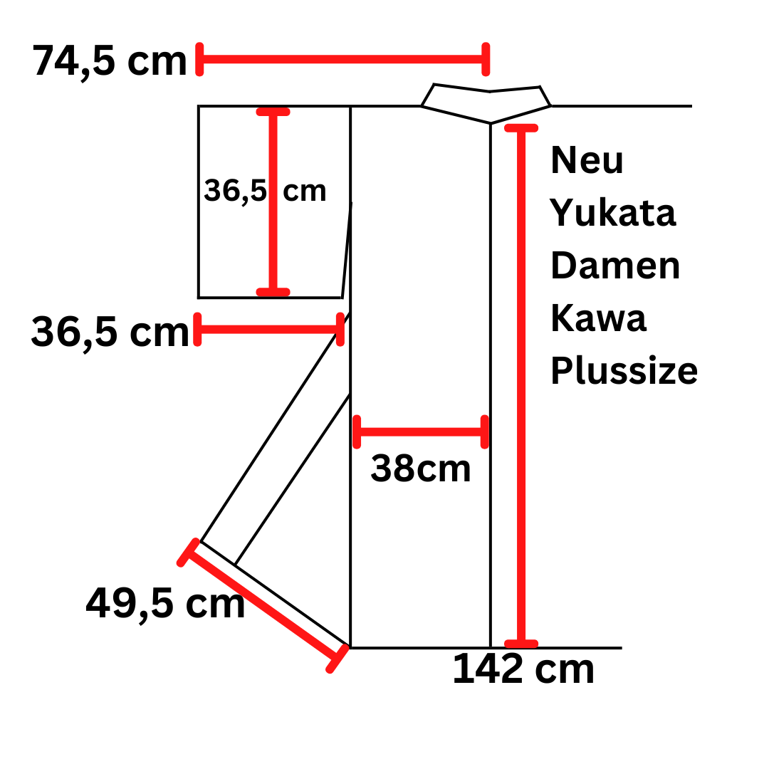 Plus Size Yukata Damen Kawa