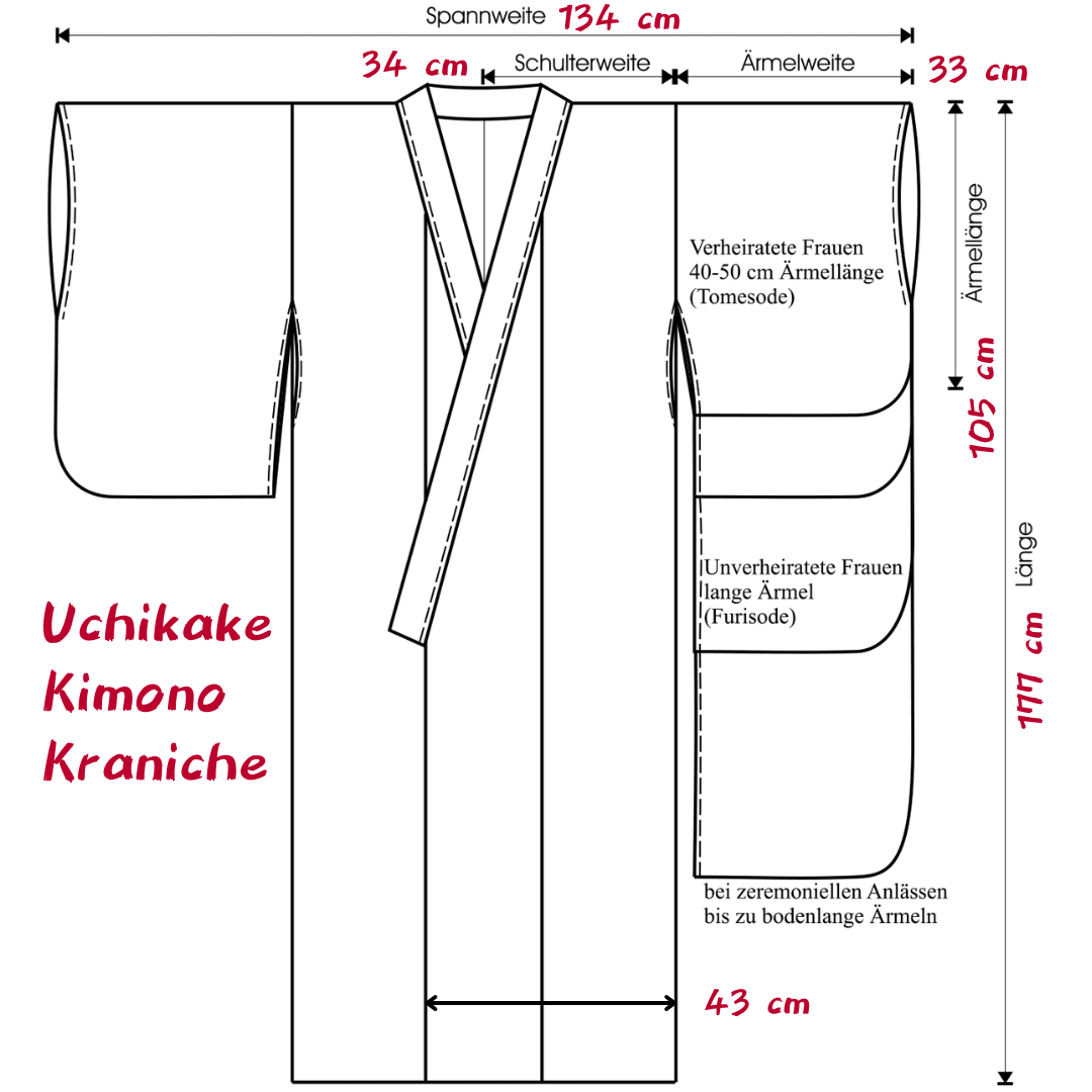 Vintage Uchikake Damen Hochzeits-Kimono mit Kranichen