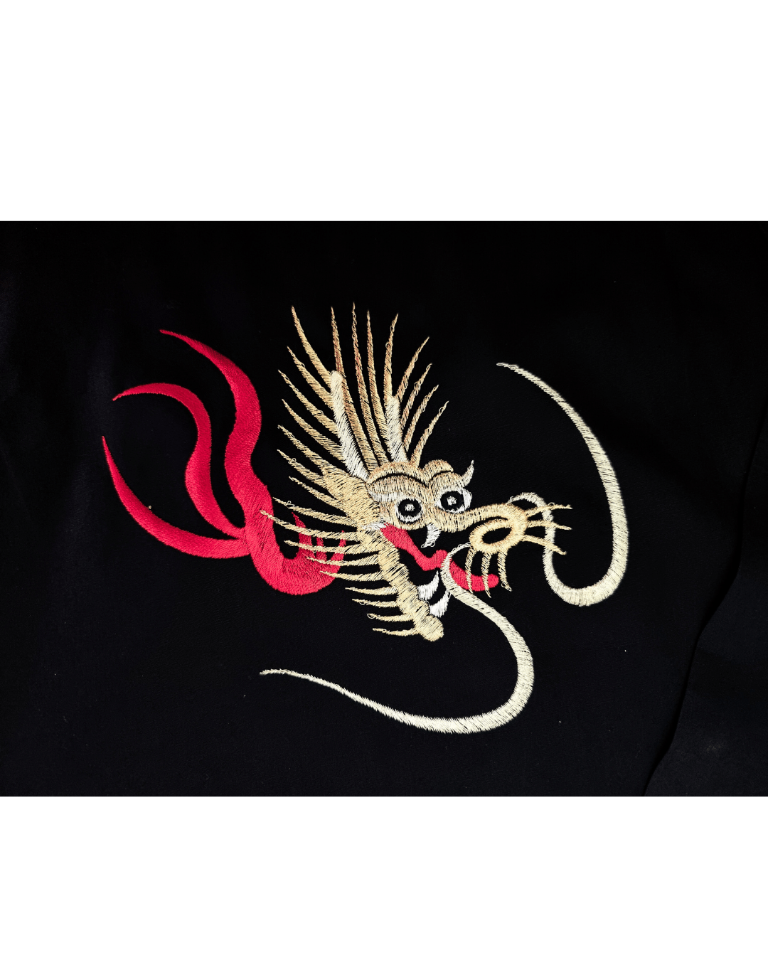 Kimono Herren schwarz Drache inkl. Obi
