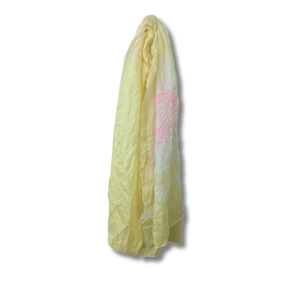 Vintage Kinder Heko Obi Gelb Shibori
