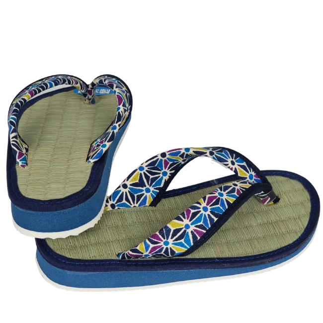 Kinder Zori Flip Flops Asanoha blau 25-30