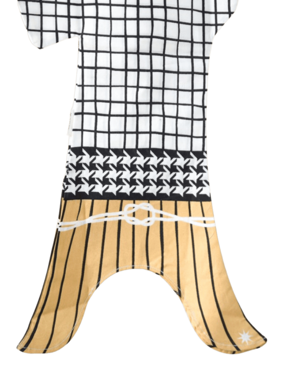 Koinobori schwarz-weiß-kariert Größe S #farbe_schwarz-weiß-kariert