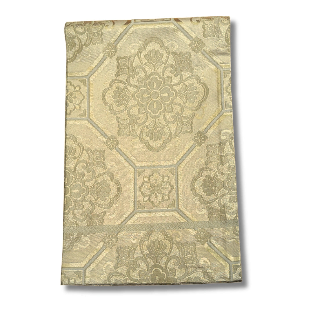 Vintage Maru Obi Beige & Gold