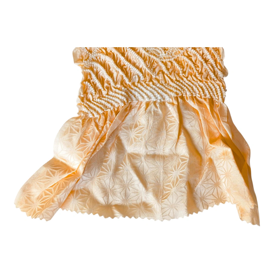 Obiage aus Seide mit Shibori-Kreisen & Asanoha