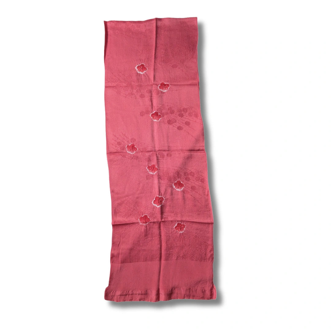 Obiage aus Seide mit Shibori Blüten