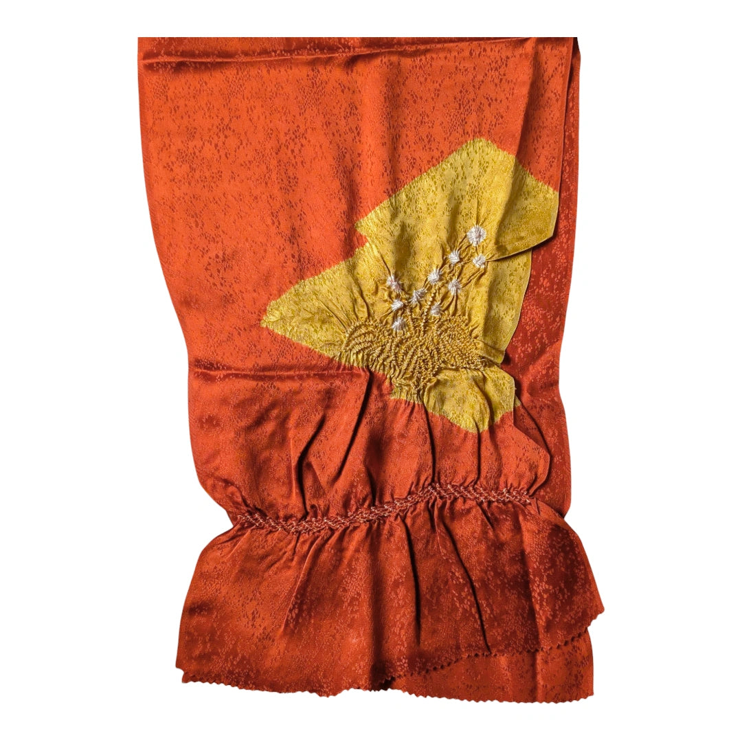 Obiage aus Seide mit Shibori Orange
