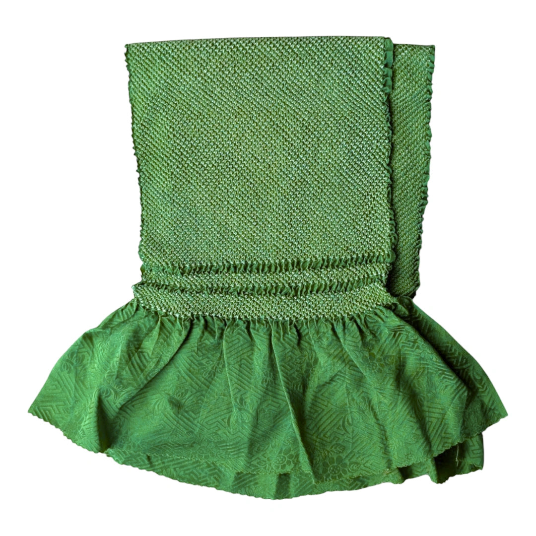 Obiage aus Seide Shibori in Grün