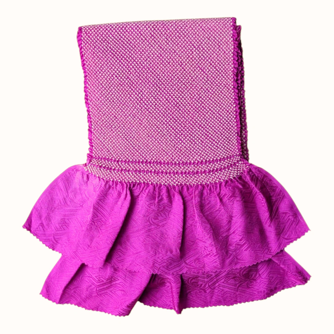 Obiage aus Seide in Magenta Shibori