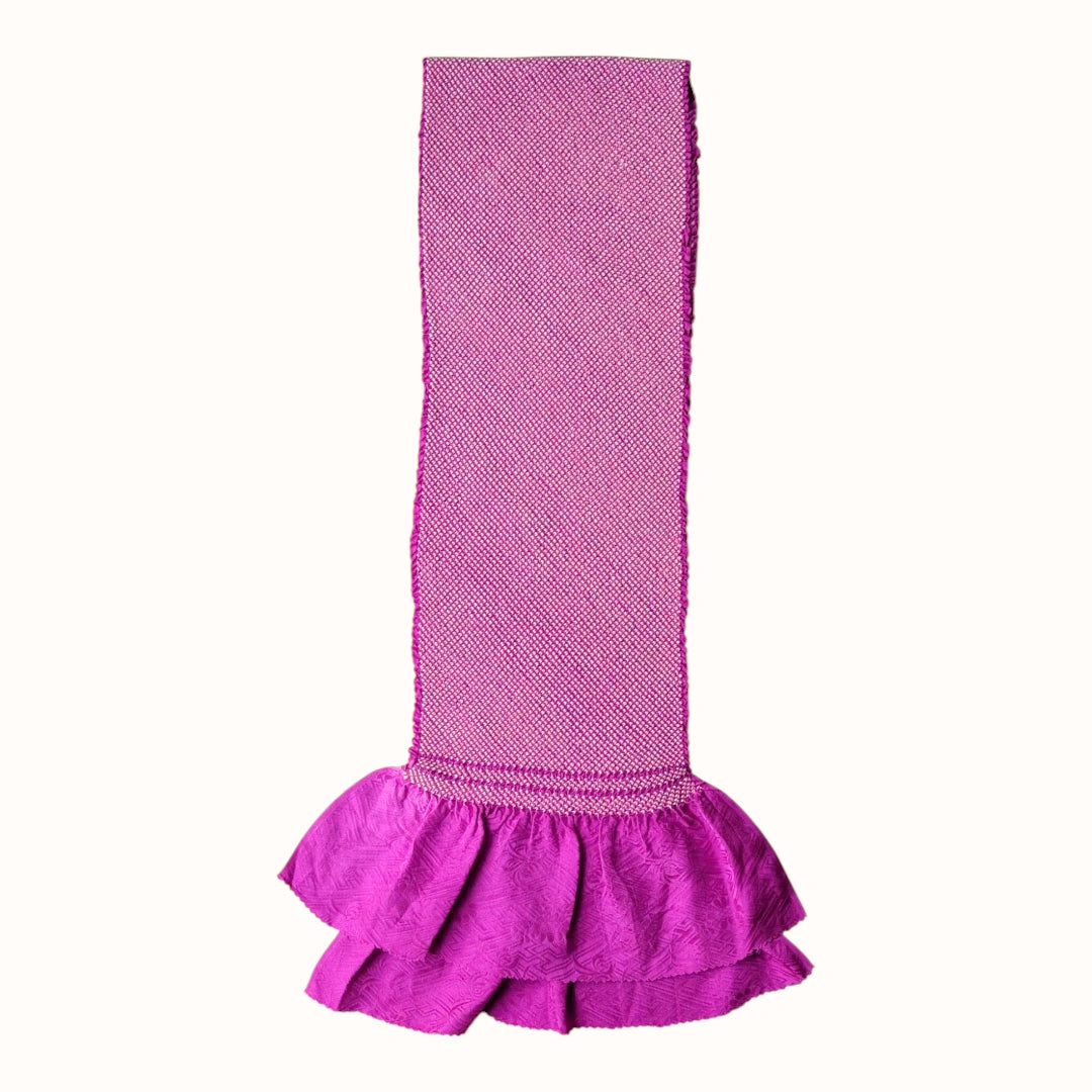 Obiage aus Seide in Magenta Shibori
